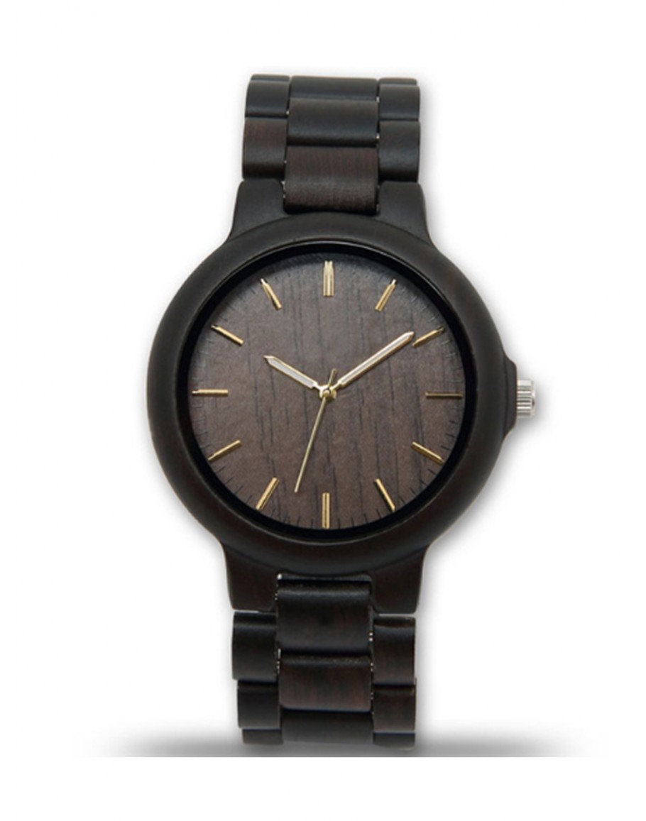 BLACK WOODEN WATCH